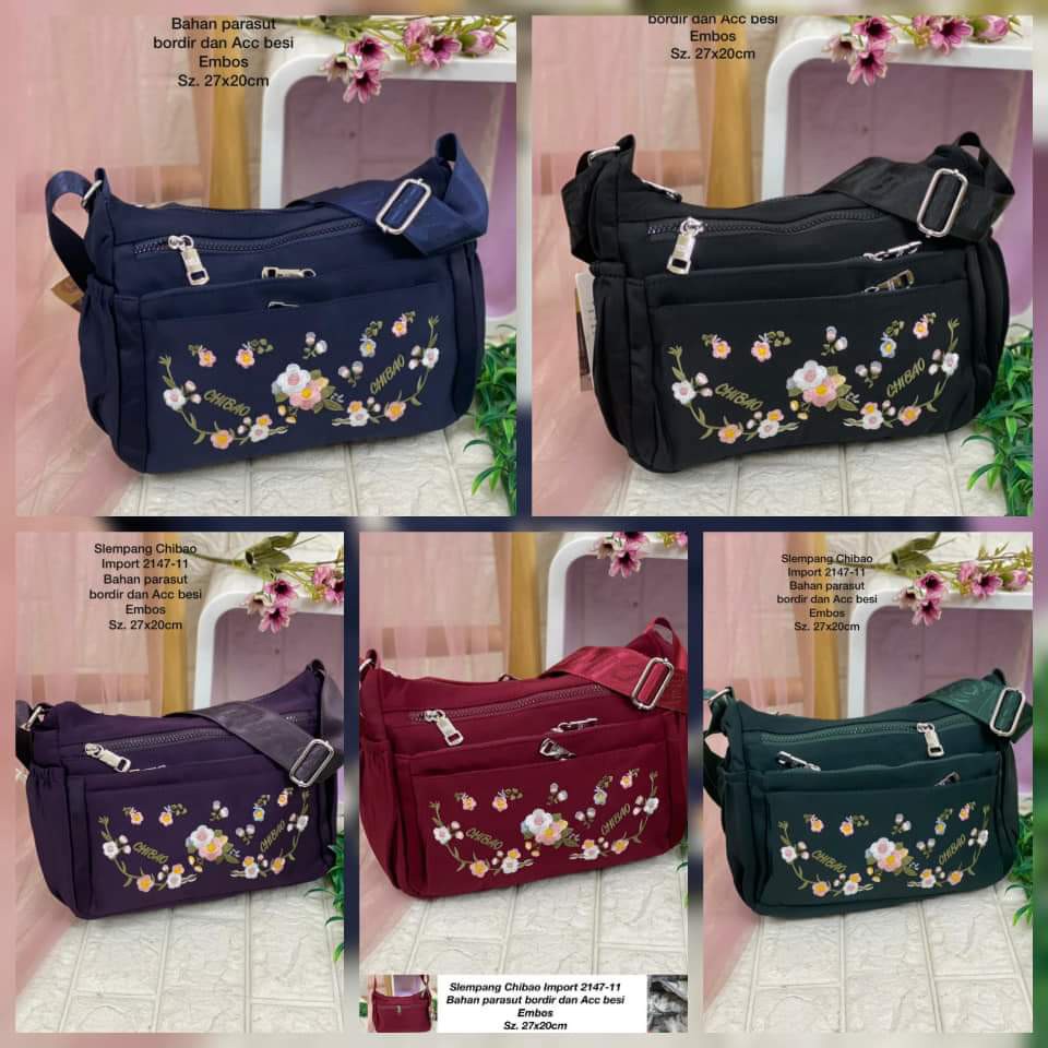 Tas Slempang Wanita Chibao 2147-11 Motif Bunga TERBARU. BISA BAYAR DITEMPAT.!!! CHIBAO SLEMPANG BARU