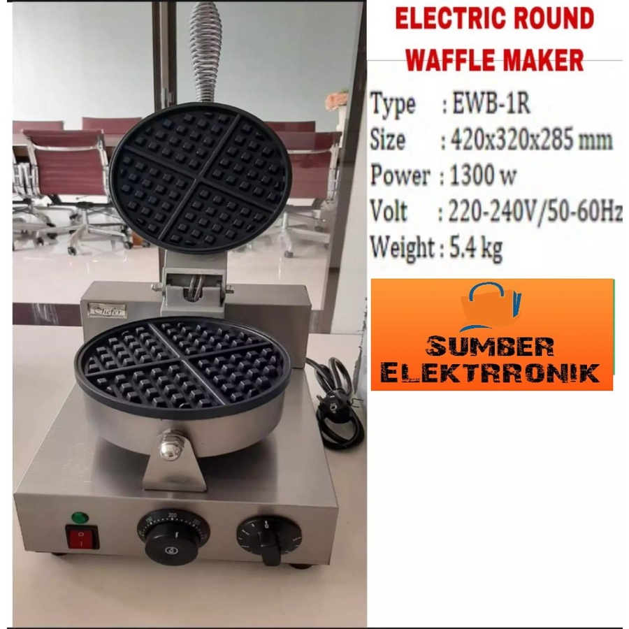 WAFFLE MAKER ELECTRIC CHEFER EWB-1 FREE BUBBLE