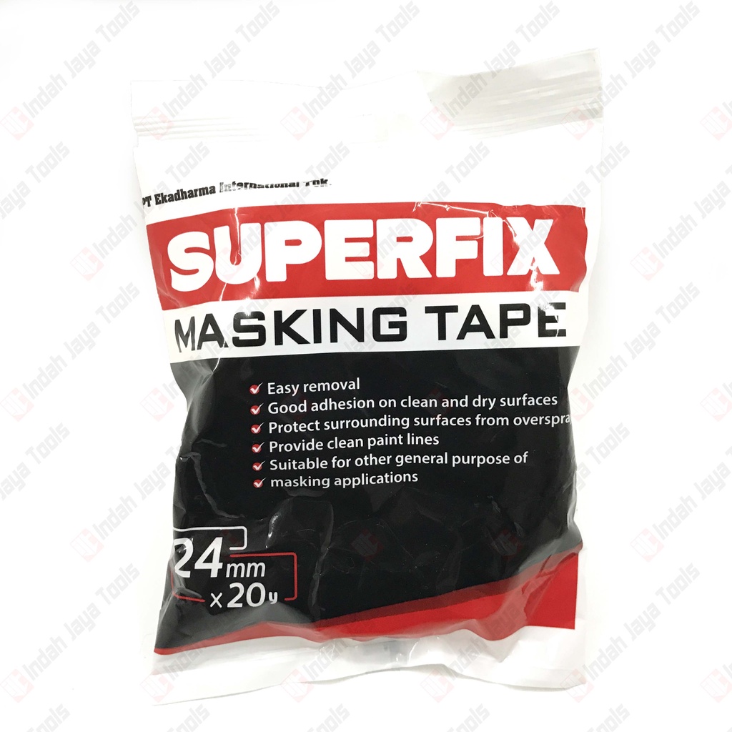 SUPERFIX Masking Tape 1 Inch 24 mm 20 Yard Lakban Kertas