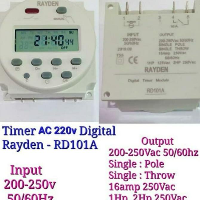Timer Digital 16A 220V/ Digital Timer Listrik 220V