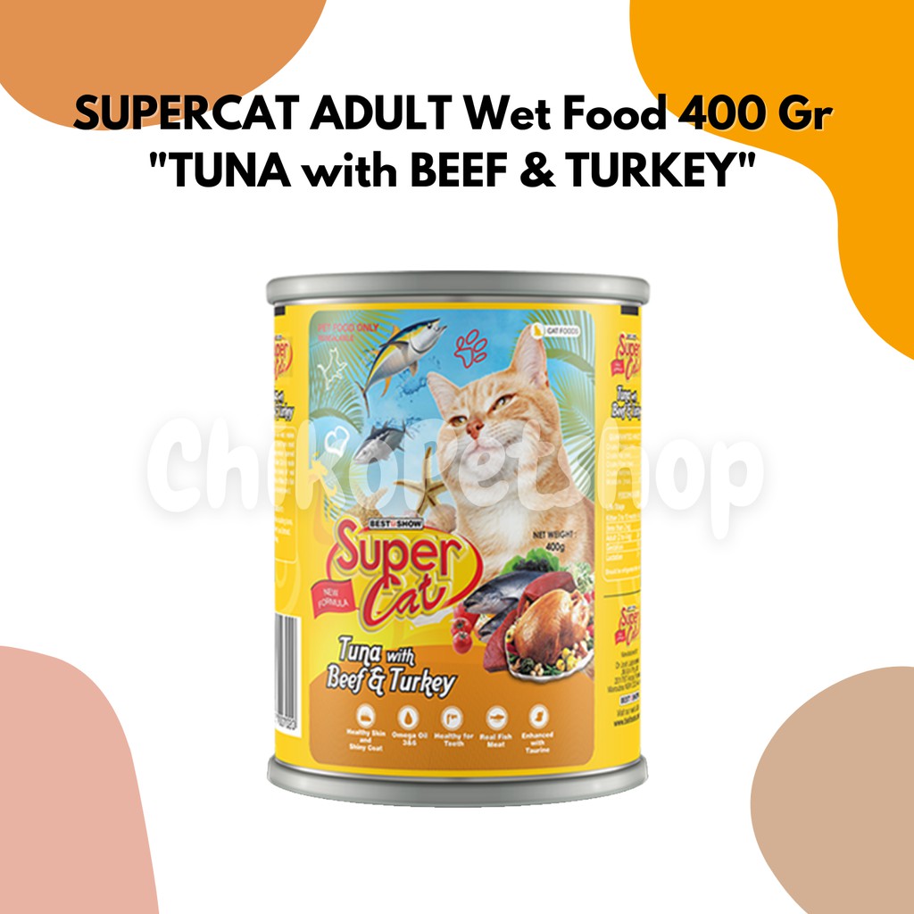 SUPERCAT ADULT Makanan Basah Kaleng Kucing Dewasa Super Cat 400 Gr - Varian Rasa