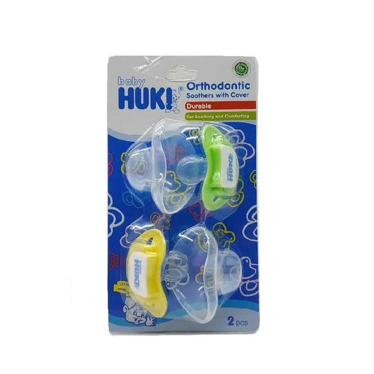 Huki Baby Orthodontic Soothers - Pacifier Empeng Gepeng Bayi isi 2 pcs