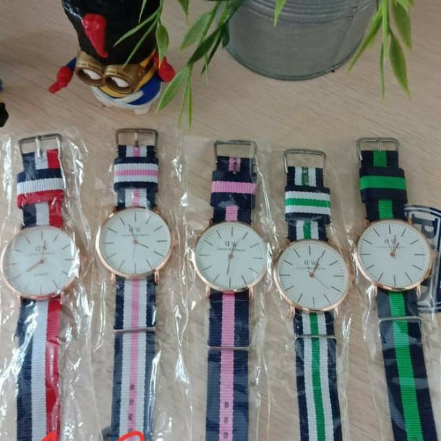 Jam Tangan Wanita Pria Couple Kanvas - Jam Tangan Couple - Jam Tangan