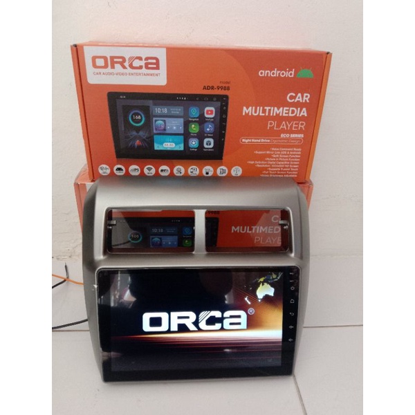 Head Unit Android Orca Agya/Ayla 9inch & Frame Silver-1