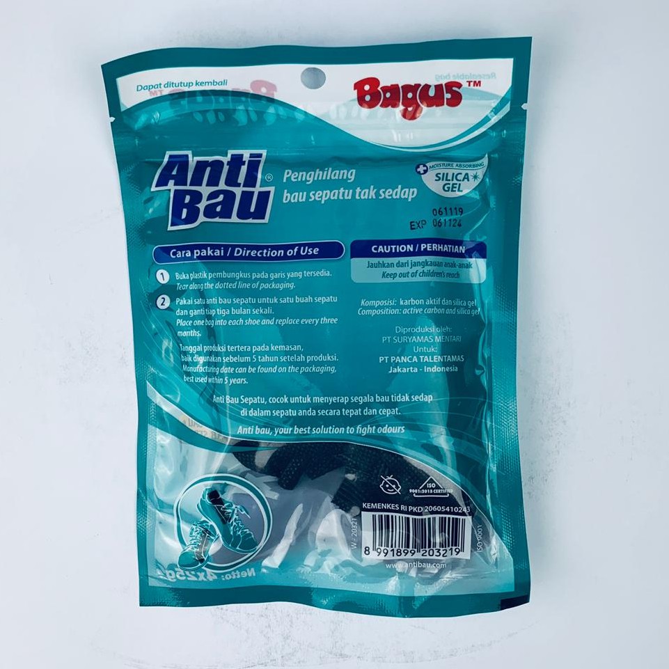 BAGUS ANTI BAU SEPATU 4X25gr / KAMPER SEPATU