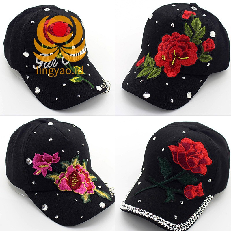 womens floral baseball cap