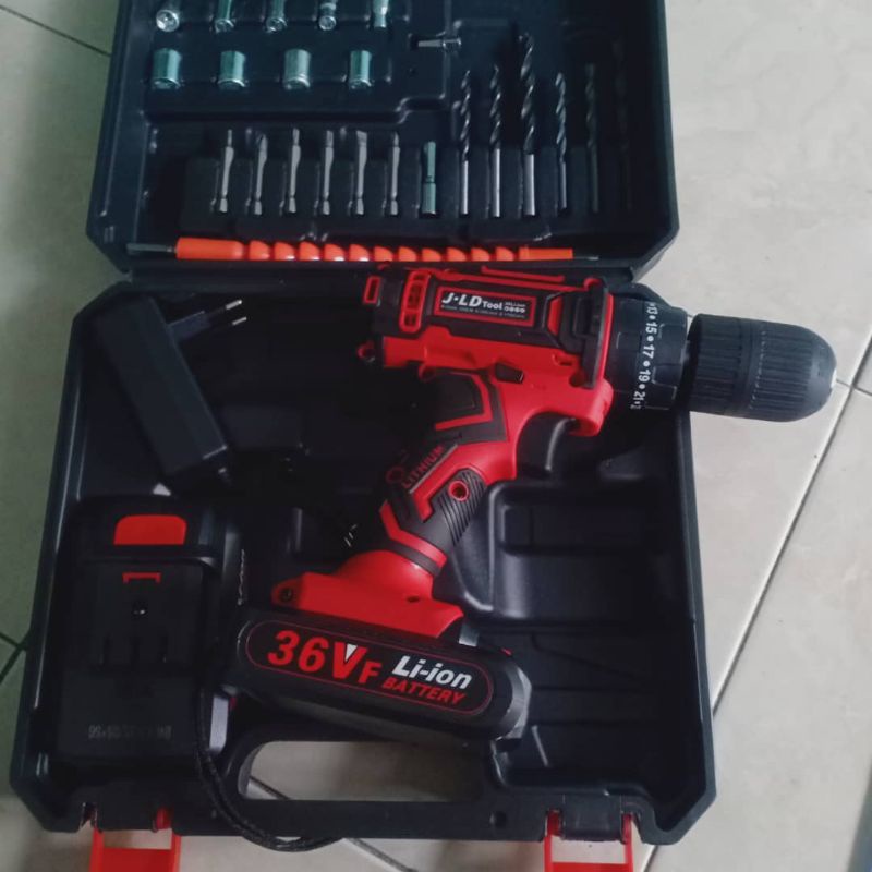 Mesin Bor Baterai Cordless DRILL IMPACT JLD 36V