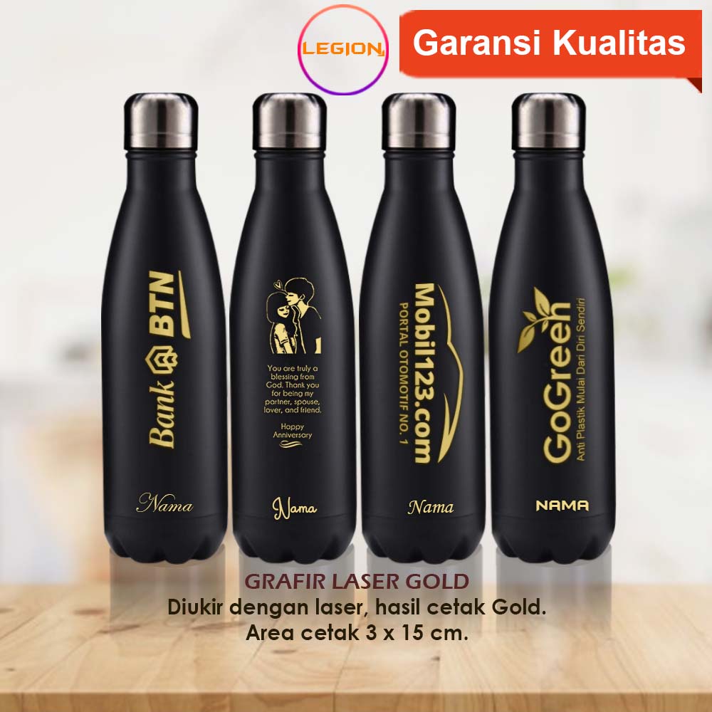 Tumbler Custom Bowling dengan Cetak Grafir Gold: Souvenir Tumbler, Souvenir Pernikahan, Souvenir Per
