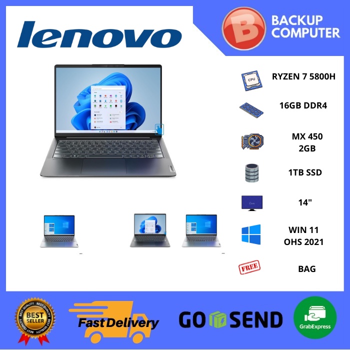 LENOVO Yoga Slim 7 Pro 14ACH5 82NJ0046ID Ryzen 7 5800HS