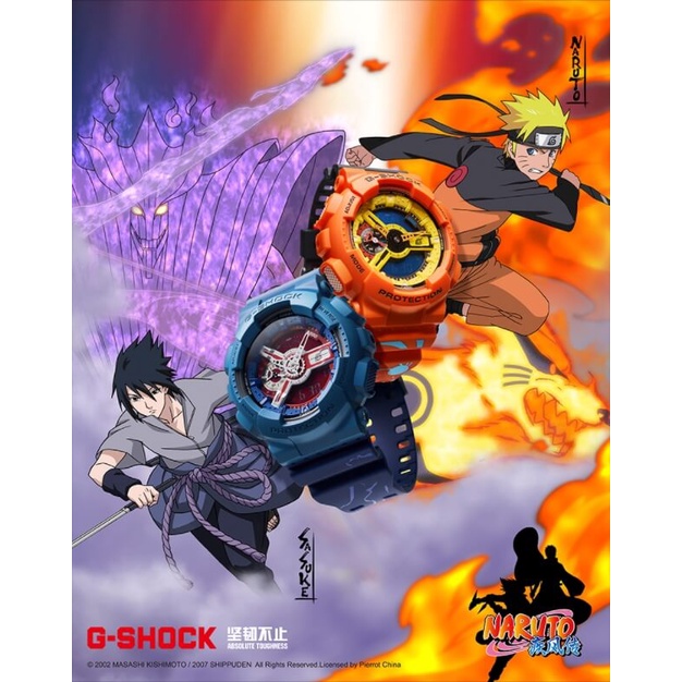 NEW CASIO GSHOCK NARUTO SASUKE FULLSET LIMITED EDITION