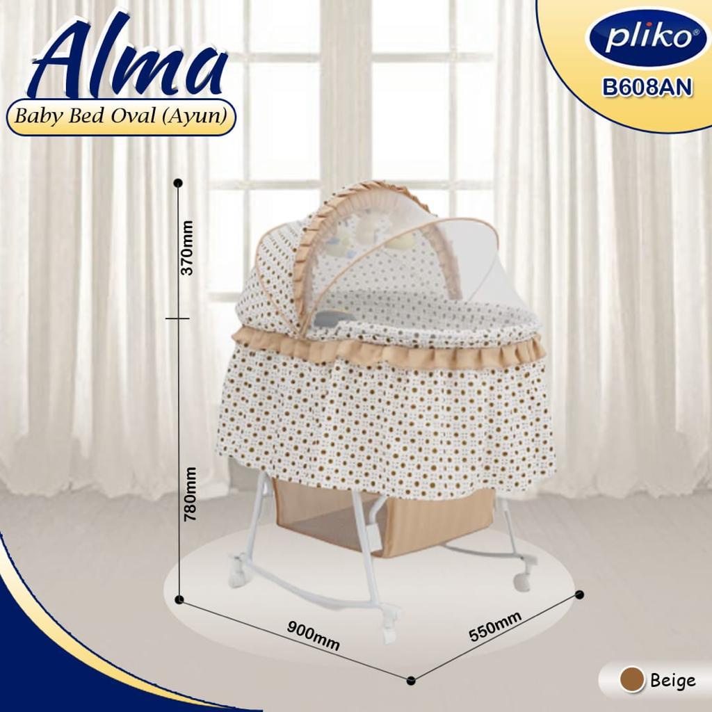 Pliko Baby Bed Oval Alma B608AN / Box Bayi