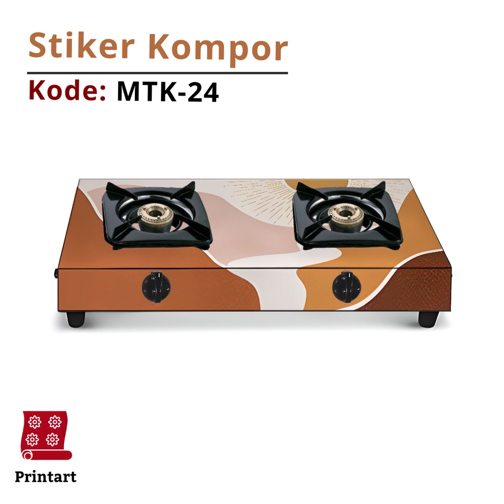 Stiker Kompor 1 Tungku dan Sticker Kompor 2 Tungku Motif Minimalis Kode MTK-24