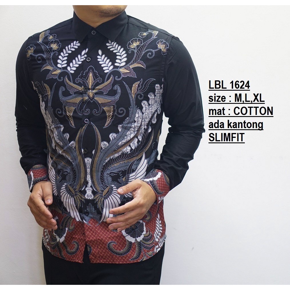 MEN SALE BAJU BATIK KEMEJA PRIA SLIM FIT MODERN CEVASH SLIMFIT LBL1624