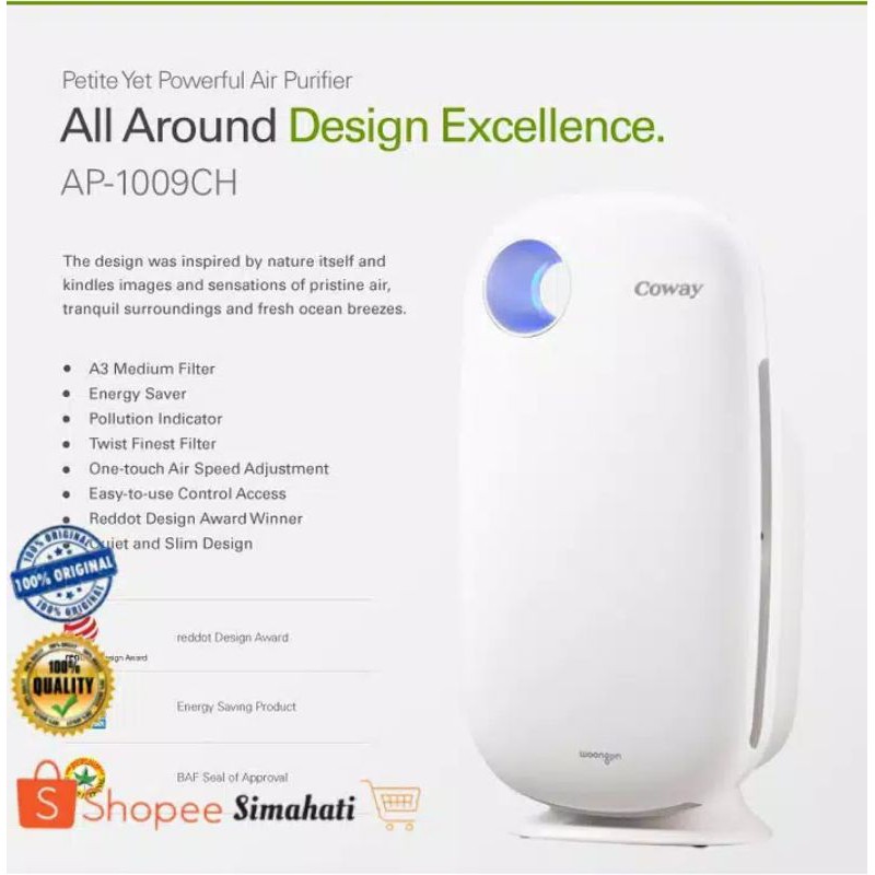 COWAY AIR PURIFIER AP-1009CH