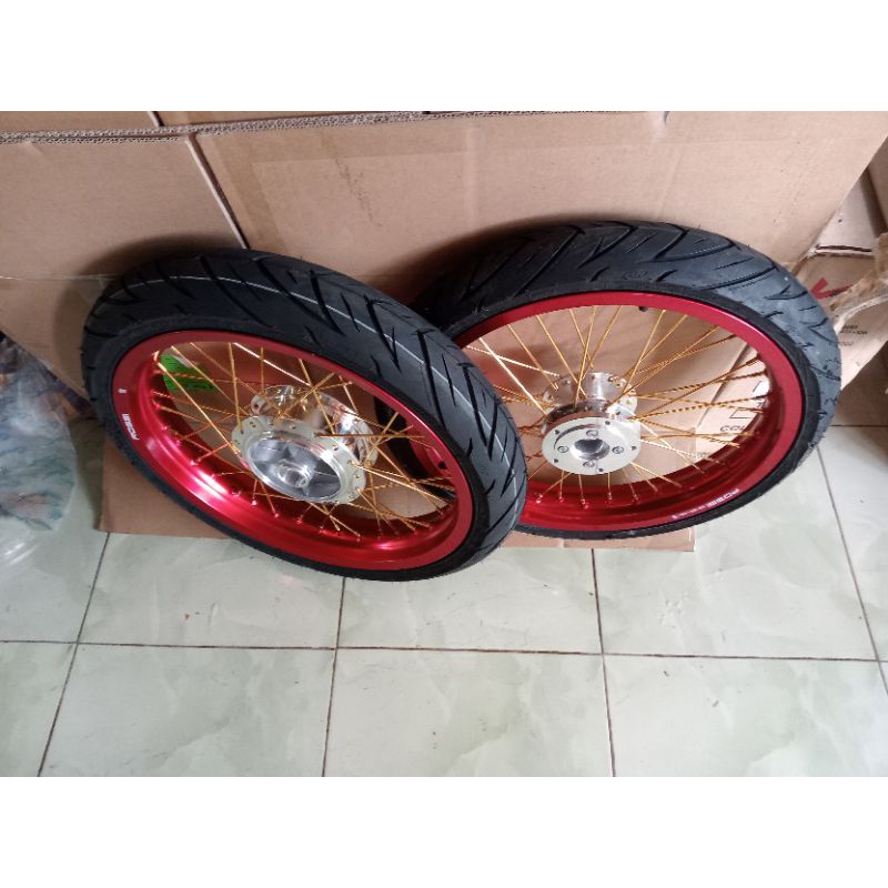velg paketan Vixion old tapak lebar 250/215x17 plus ban