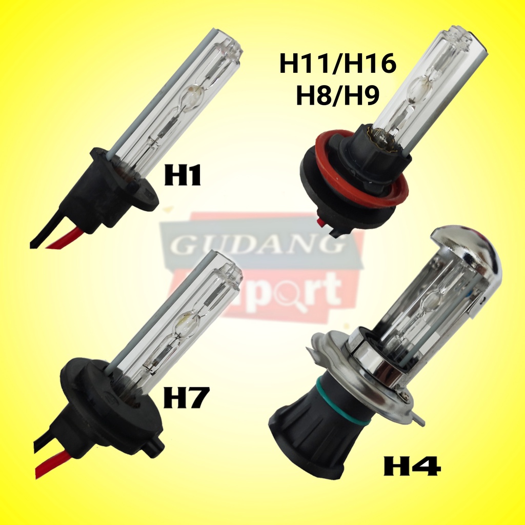 BOHLAM LAMPU HID MOBIL H4 H1 H11 H7 H16 HB3 HB4 35 WATT 55 WATT 6000K PUTIH 35W 55W