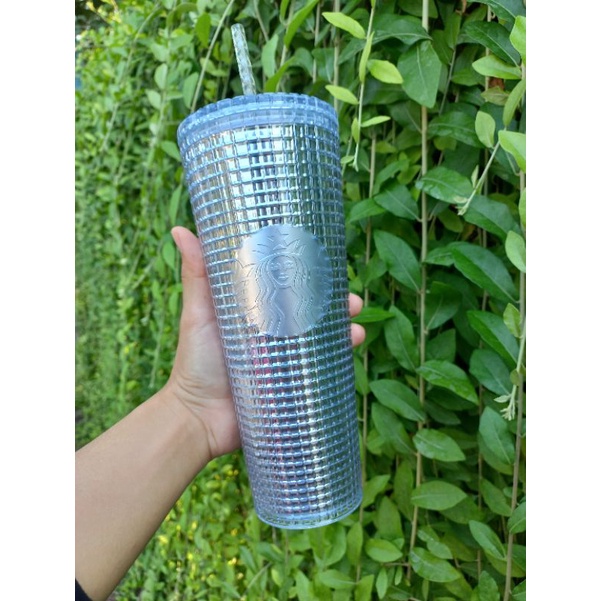 STARBUCKS COLD CUP 24oz SILVER S201214 BOTOL MINUM COLD BEVERAGE ( FREE BUBLE WRAP,MEMBER CARD,PAPER