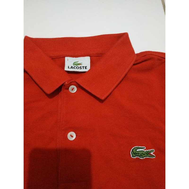 polo shirt lacoste warna merah second original