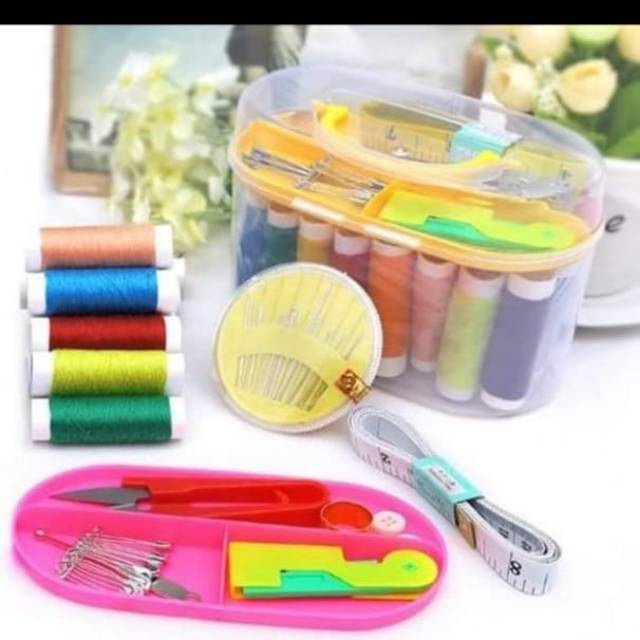 

PERLENGKAPAN MENJAHIT LENGKAP SAMA BOX