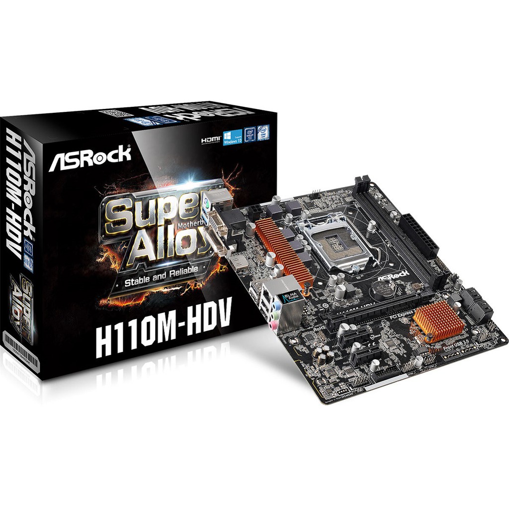 Motherboard Asrock H110M-HDV - DDR4 (Socket 1151)