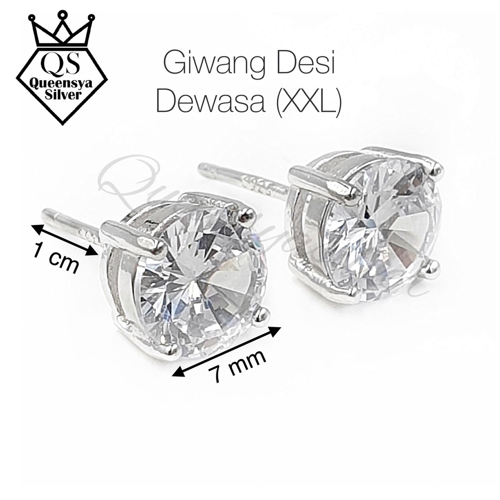 ANTING PERAK ASLI SILVER 925 || LAPIS EMAS PUTIH || ANTING GIWANG TUSUK DESI || BEST QUALITY &amp; BEST SELLER || ANTI KARAT SELAMANYA