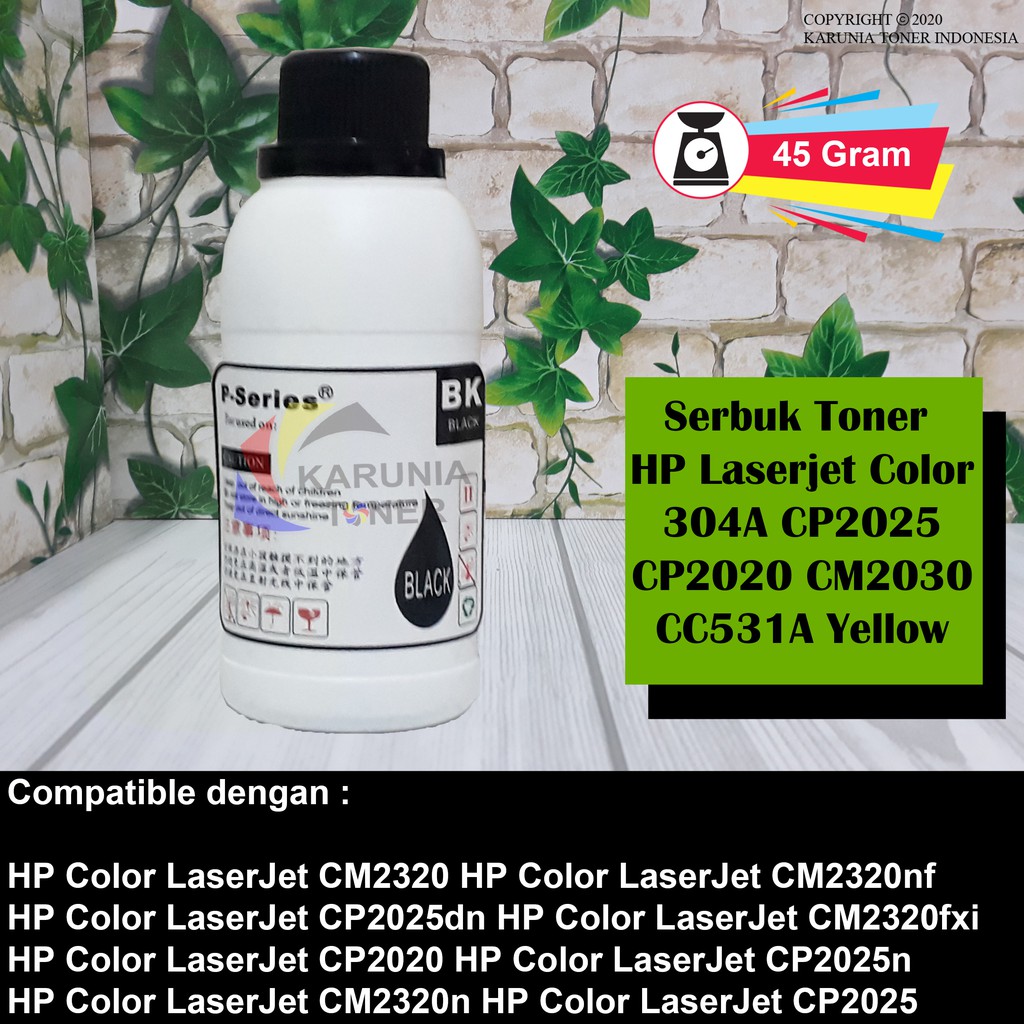 Serbuk Toner HP Laserjet 304A CP2025 CP2020 CM2030 CC531A Color 45 Gram