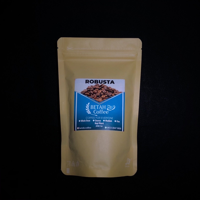 

KOPI ROBUSTA DAMPIT SUPER 200gr-biji sangrai/BUBUK-BETAH Coffee