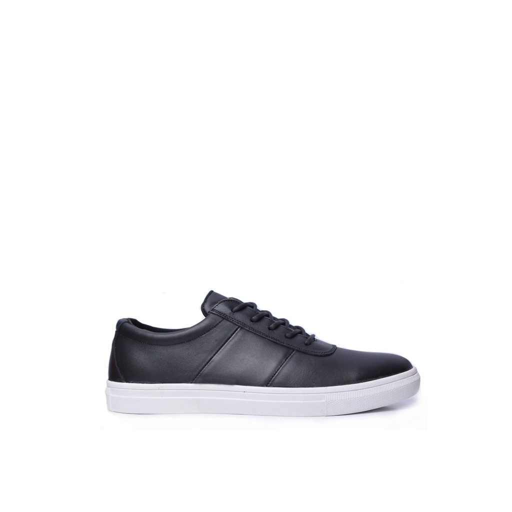 Toods Footwear - Sepatu Pria Kulit Asli Sneakers Elua Black