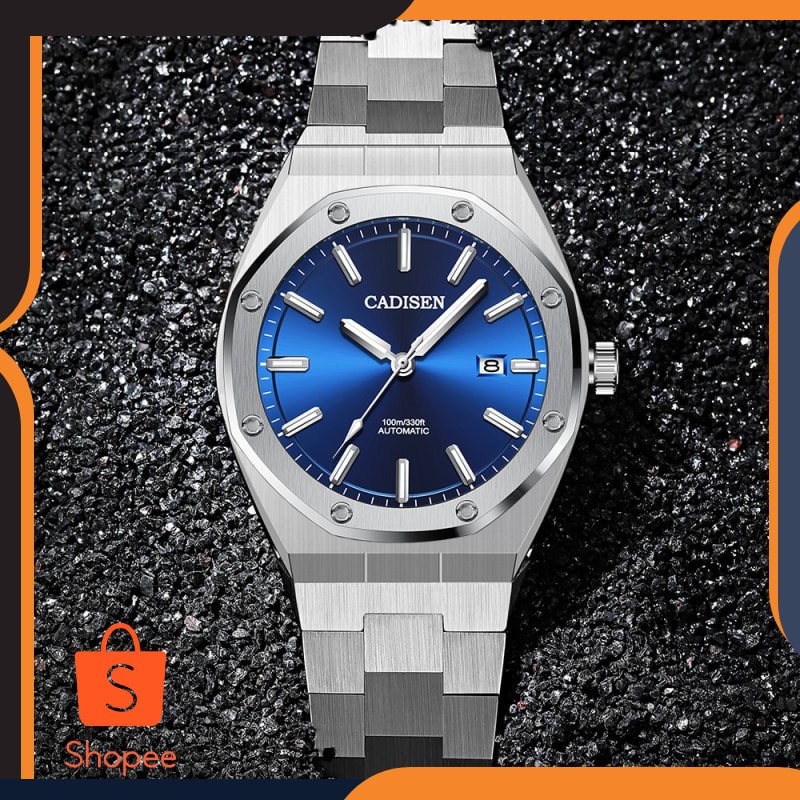 Jam Tangan Pria Terbaru 2020 CADISEN Design Brand Luxury Men Watches Mechanical Automatic Blue