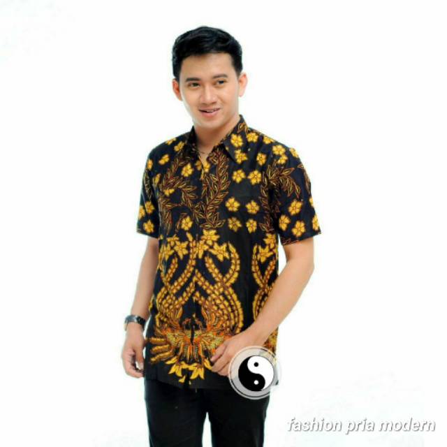 Kemeja Batik Pria PPBTK07 Modern Lengan Panjang Casual Modis Trendy Masa Kini M L XL ASLI PEKALONGAN