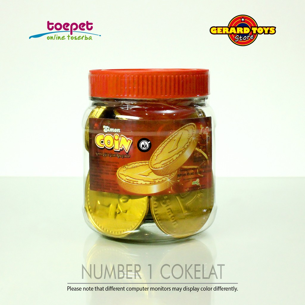 

Permen Cokelat Chocolate Coin Number 1 Toples isi 40pcs ENAKNYA MANTAP