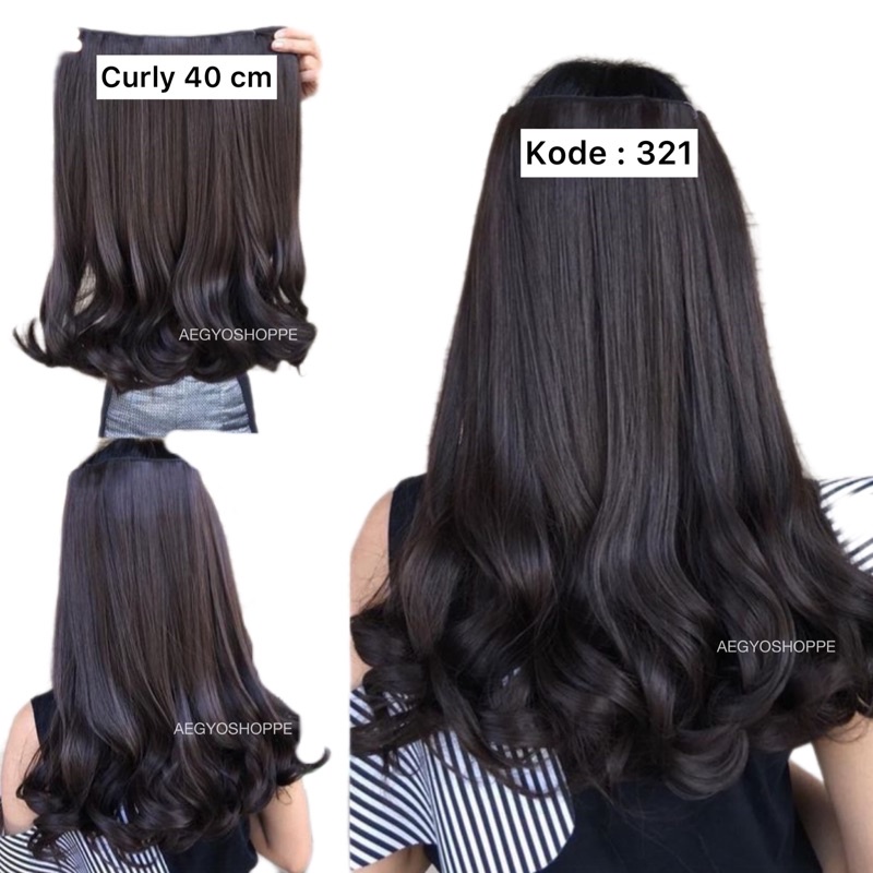 321 Hairclip korean biglayer bottom curly 40cm