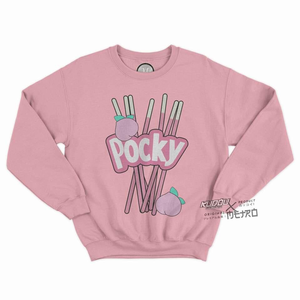 Crewneck Kawaii Pocky Pink Pastel