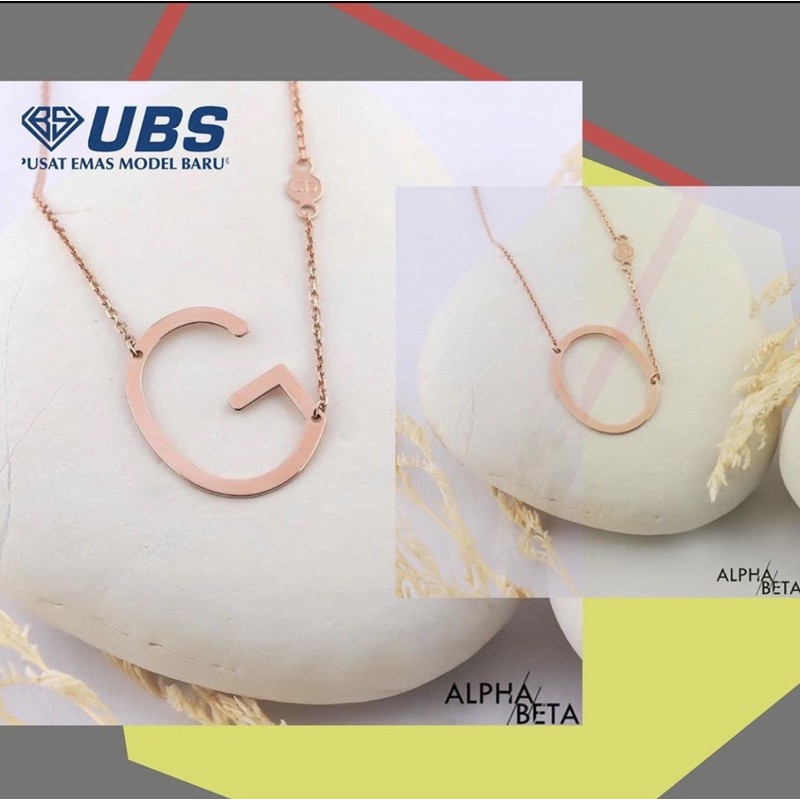 Kalung Alphabeta Carendelano Inisial UBS CD Kalung Huruf