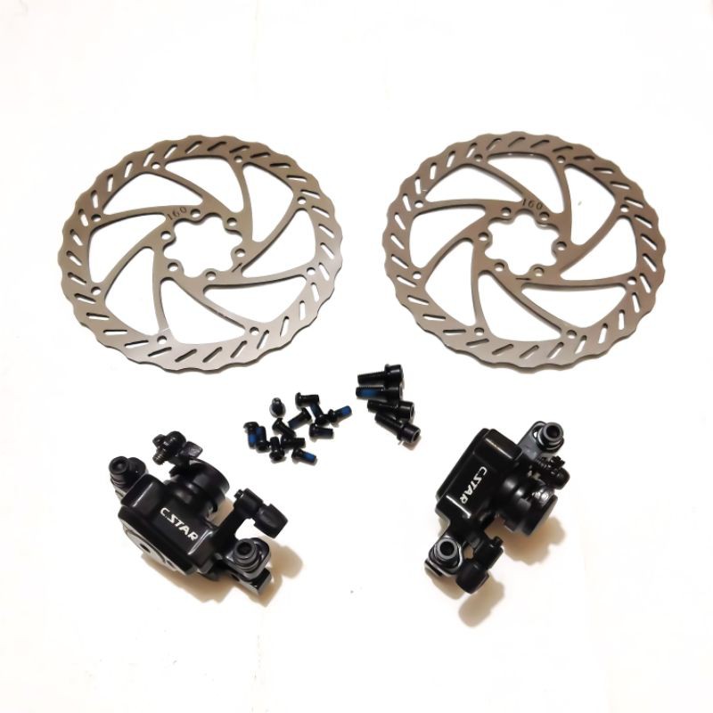 Discbrake Mekanik Sepeda CStar BR350. Rem Sepeda Cakram.