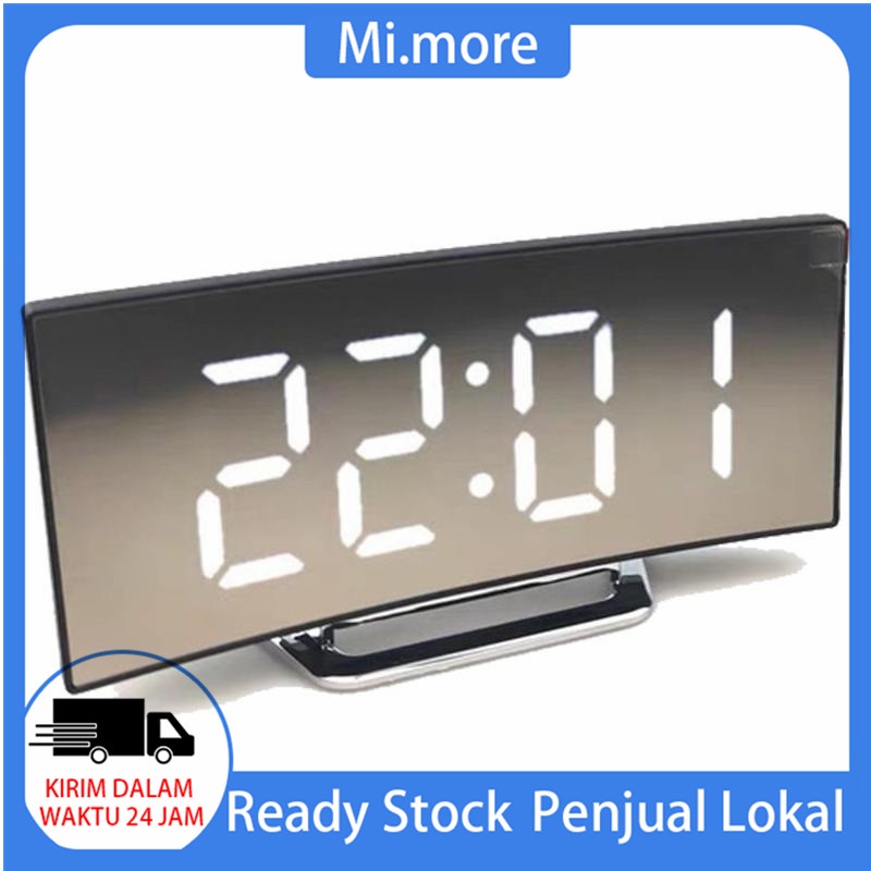 Mi.more Jam Digital Meja LED Mirror Alarm Clock DT 6507 Puith/Merah/Hijau