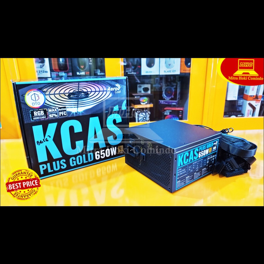 PSU POWER SUPPLY AEROCOOL KCAS PLUS GOLD 650W 650 WATT 80+ GOLD