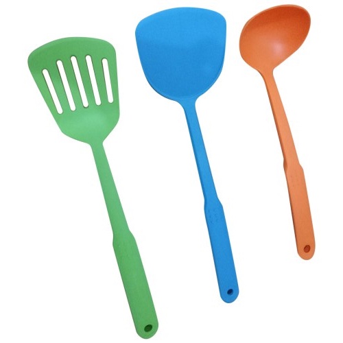 Kitchen Tools Sutil dan Irus Spatula Nylon WARNA - isi 3 pcs