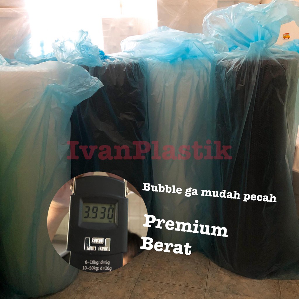 

BUBBLE WRAP HITAM DAN BENING 1 ROLL 125CM X 50M