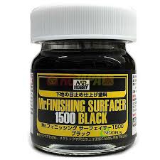 SF-288 MR.FINISHING SURFACER 1500 BLACK - SURFACER - MR HOBBY GSI CREOS