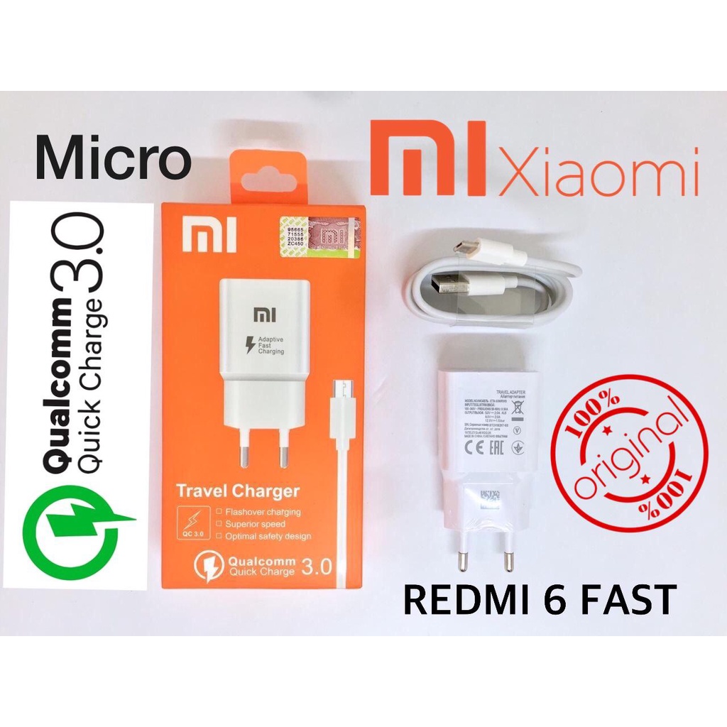 Charger Xiaomi 2in1 M-08ES Micro Dan Type C Travel Adapter MI 3.0 Qualcom quick charging casan isi daya cepat bisa buat semua HP kualitas original