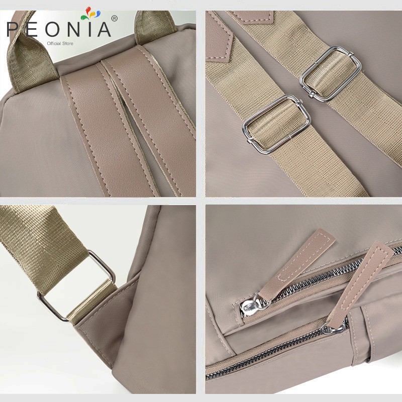 Peonia PNA DESCA Water Resistant Ransel Korea Tas Wanita Punggung Import Kantor Kerja Sekolah Kuliah Outdoor Trendy Fashion Style Travel Casual Backpack Anak Remaja Perempuan Selempang Cewek Bag-6