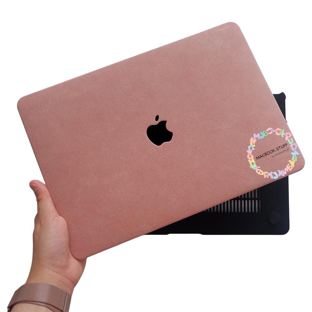 MACBOOK Case LEATHER DUSTYPINK NEW AIR PRO RETINA 11 12 13 14 15 16 INCH NON /  WITH CD ROOM / TOUCHBAR / TOUCH ID / M1 2020 2021 2022