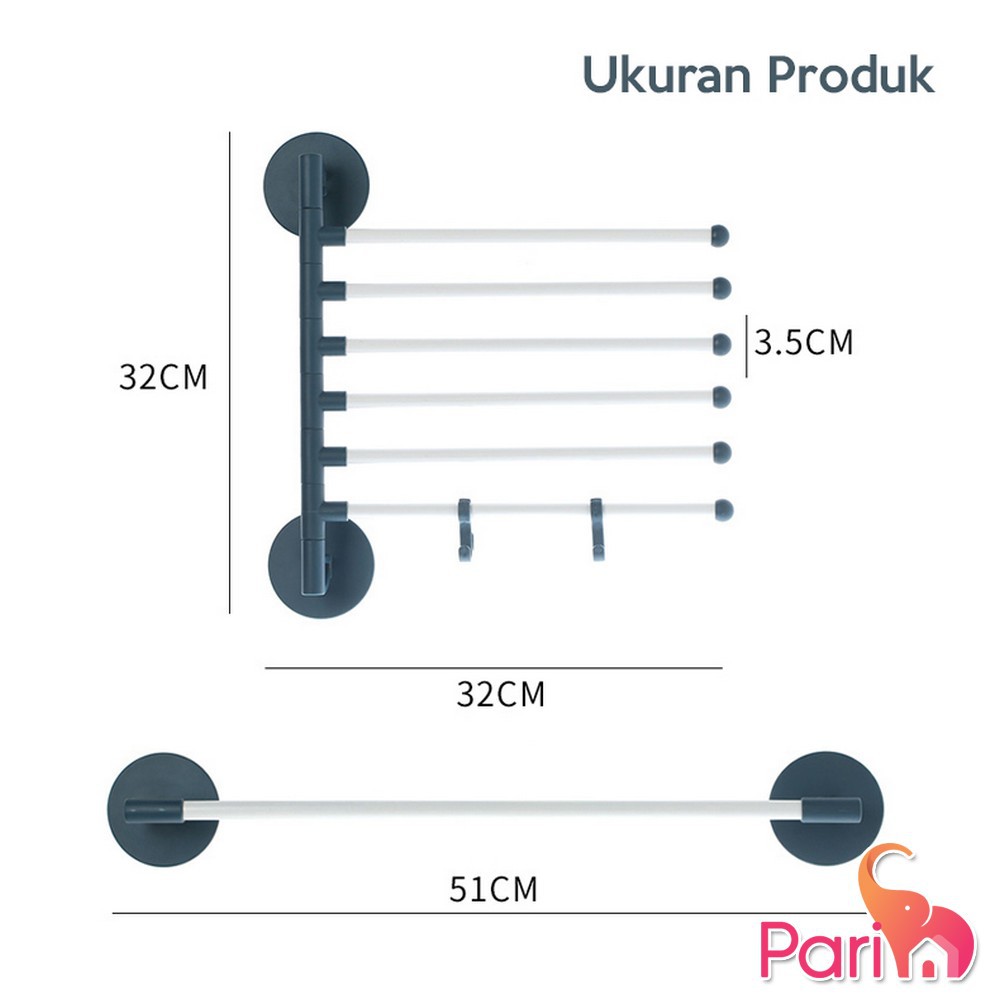 GANTUGAN HANDUK MODEL TEMPEL DINDING RAK DAPUR / KAMAR MANDI TANPA MERUSAK TEMBOK YK-117