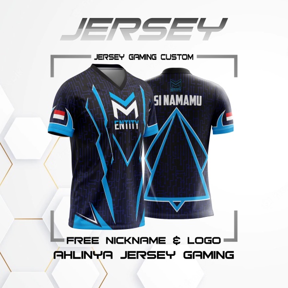 JERSEY GAMING ESPORT FREEFIRE CUSTOM FULL PRINTING FREE CUSTOM NICKNAME & LOGO