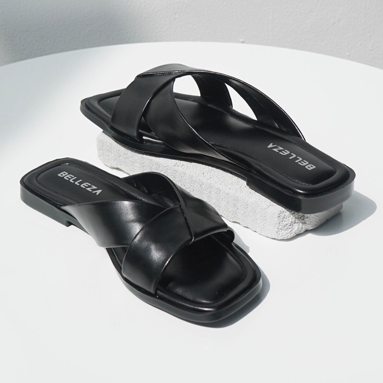 Sandal Flat / Teplek Wanita Belleza Livia Hitam