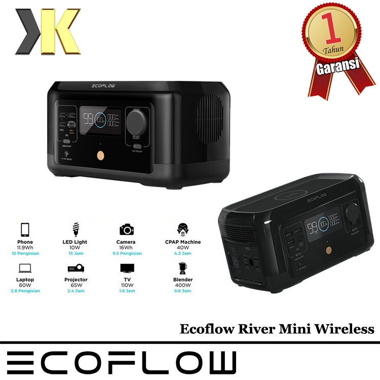 Ecoflow RIVER Mini Wireless Garansi Resmi