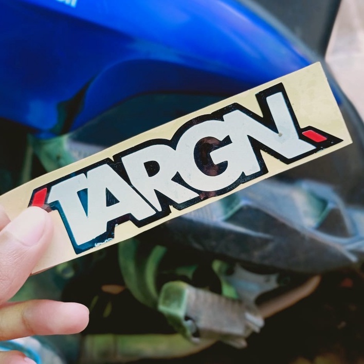 cutting stiker TARGN logo motor helm mobil laptop hp terbaru 2021 variasi keren murah aksesoris kekinian TEAM AROGAN harga 1 pcs