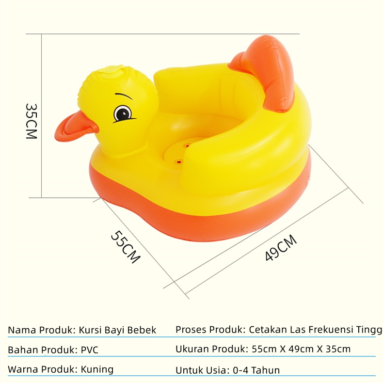 Sofa Bayi Belajar Duduk PVC Inflatable Baby Chair Kursi Makan Bayi Sofa Tiup Balon Bayi WJ12 WJ13