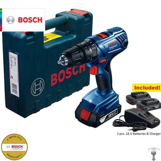 Bor Cordless BOSCH 18V GSB 180 Li ( 2 Batre )